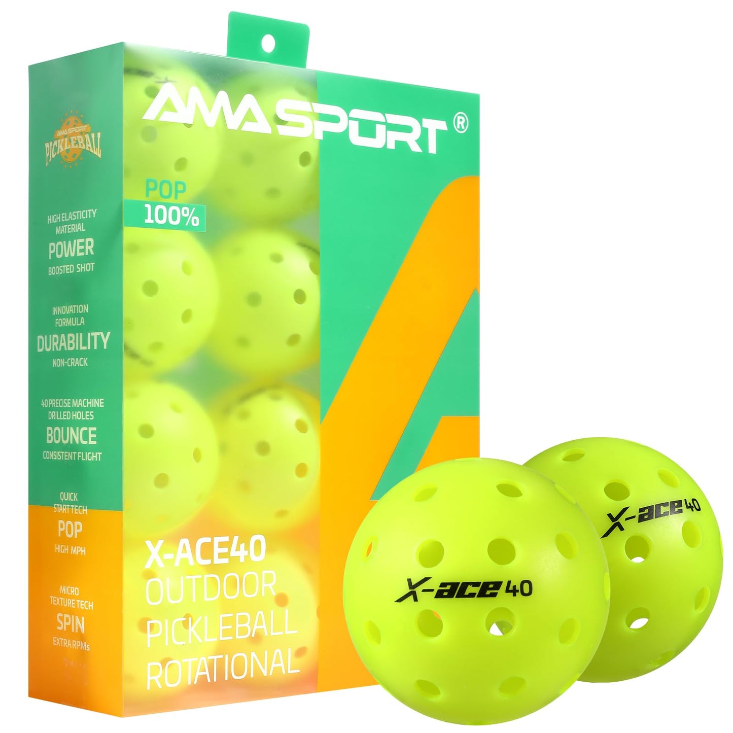 X-ACE Performance Pickleballs — 12 Pack